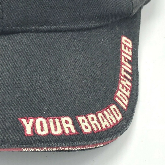 American Identity 1946 Specialty Apparel Hat Cap Strapback Black Red White - Picture 3 of 8